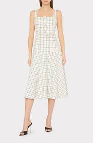 Milly Mira Plaid Midi Dress