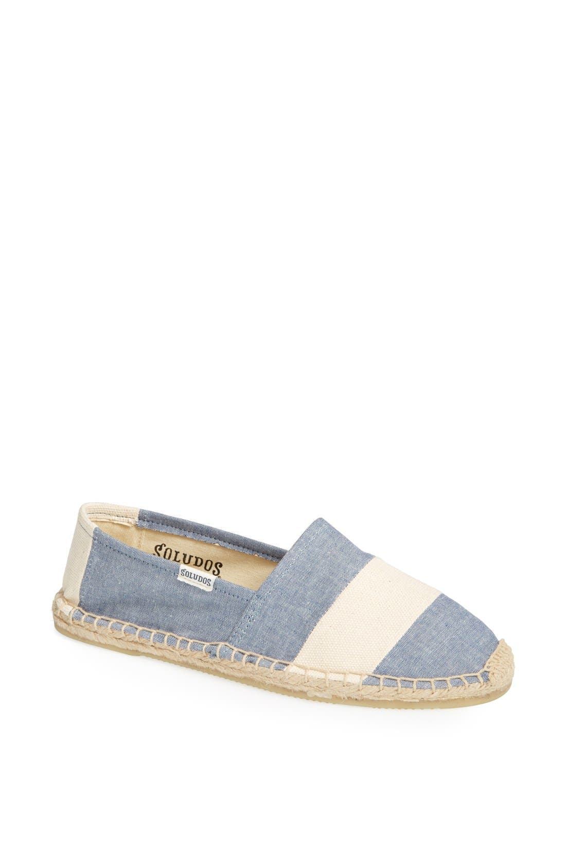 'Barca' Stripe Espadrille, Main, color, CHAMBRAY NATURAL