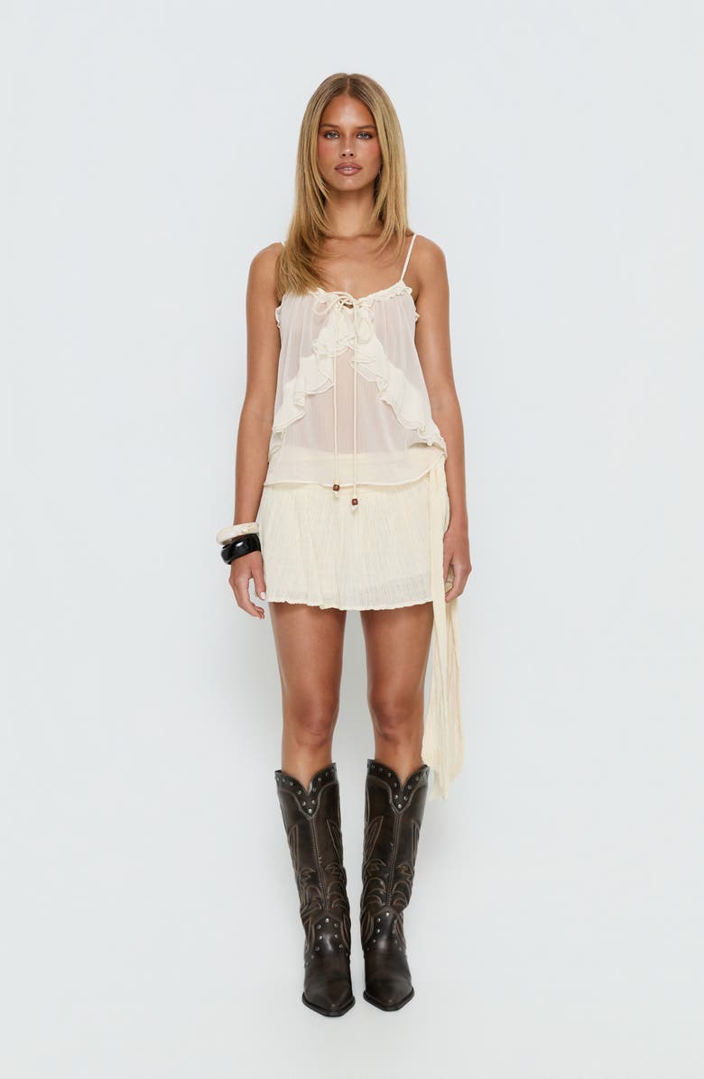Princess Polly Skinny Dipping Ruffle Sheer Top, Alternate, color,