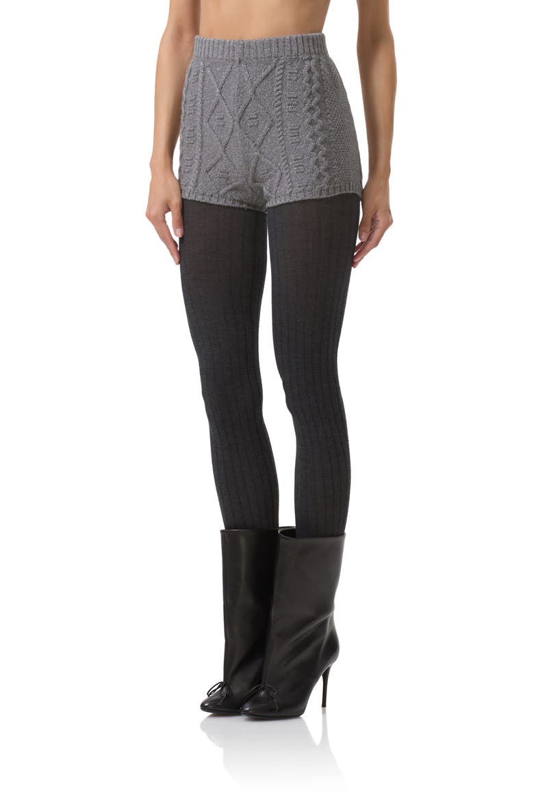 Benoite Sweater Shorts, Alternate, color, HEATHER GREY