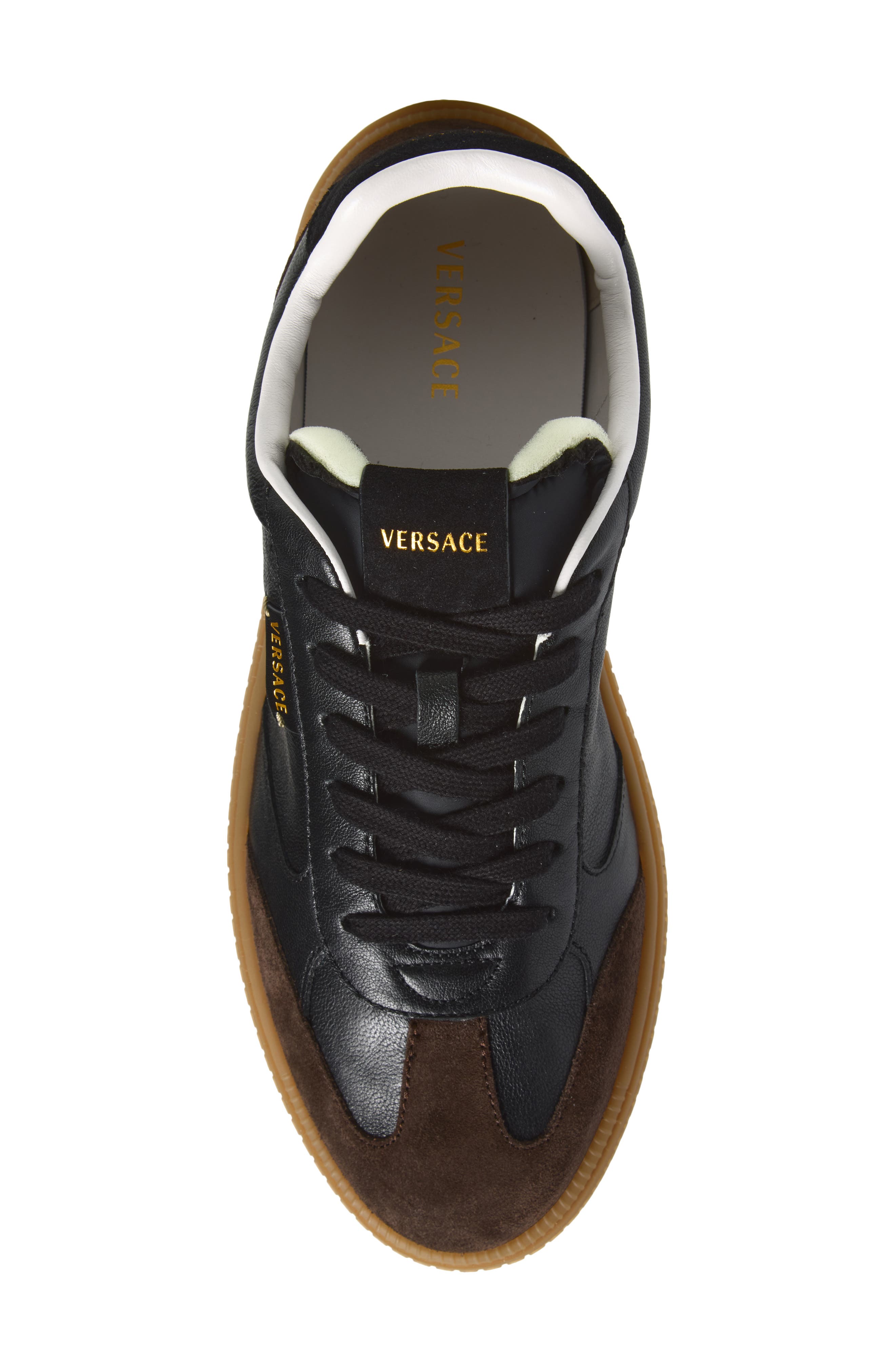 Greca Court Low Top Sneaker, Alternate, color, MOKA NERO