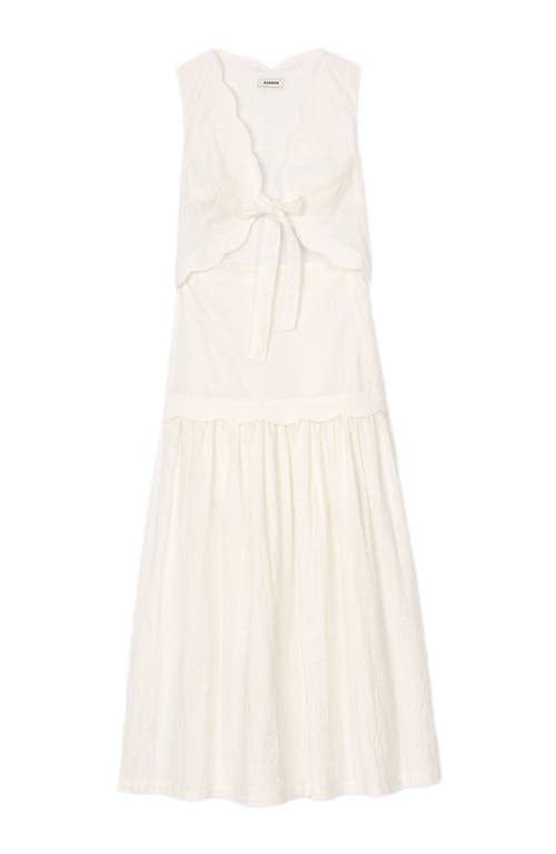 Sandro Tourterelle Crinkled Maxi Dress In Ecru