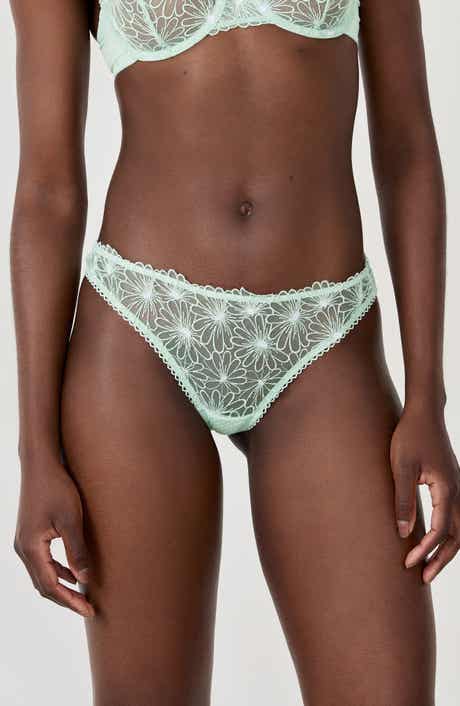 Etam Daisy Embroidered Thong