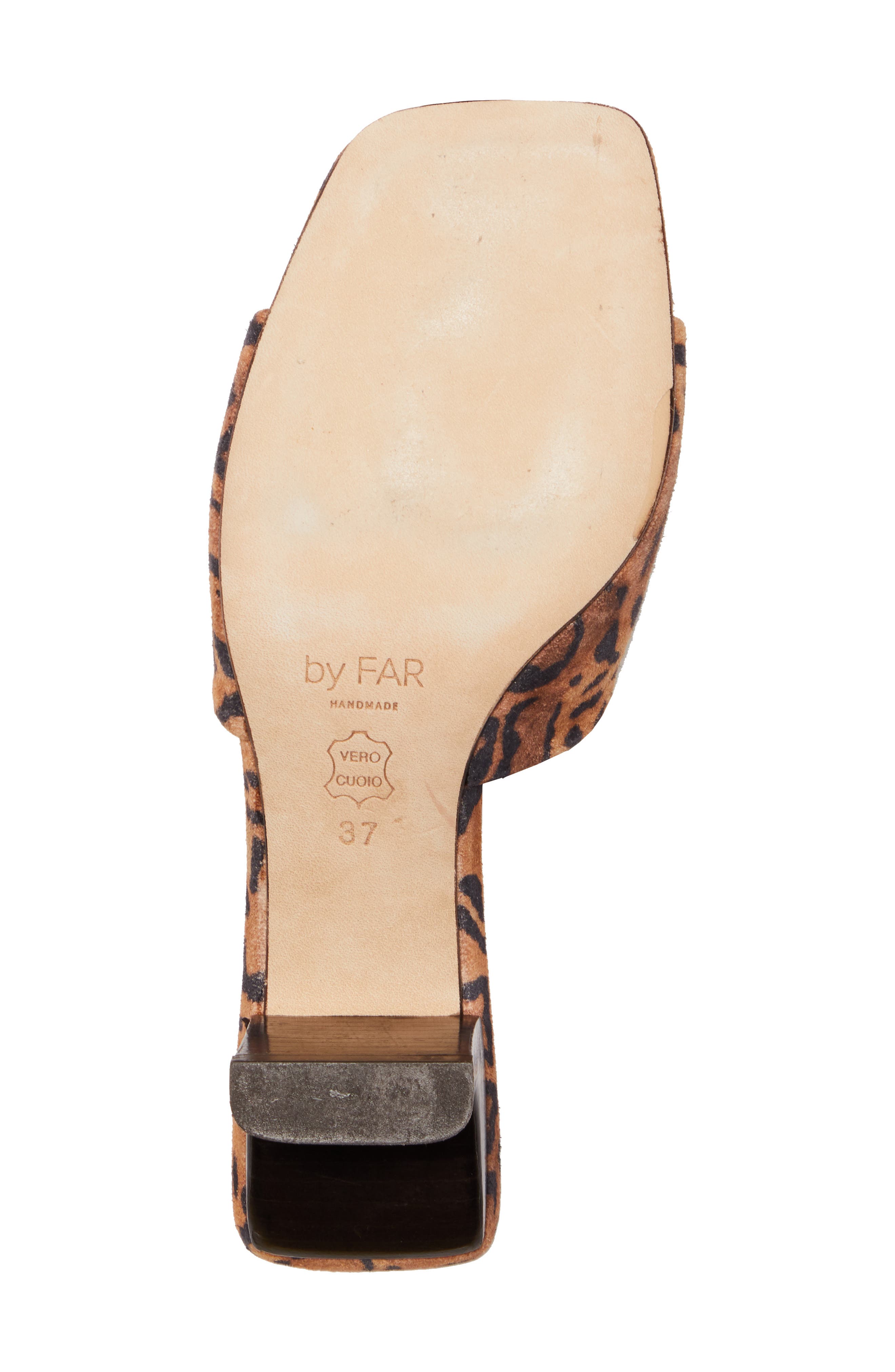 By Far Lily Leopard Print Slide Sandal, Alternate, color, 