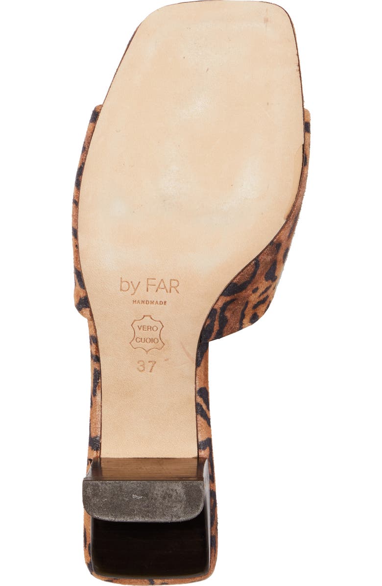 By Far Lily Leopard Print Slide Sandal, Alternate, color,