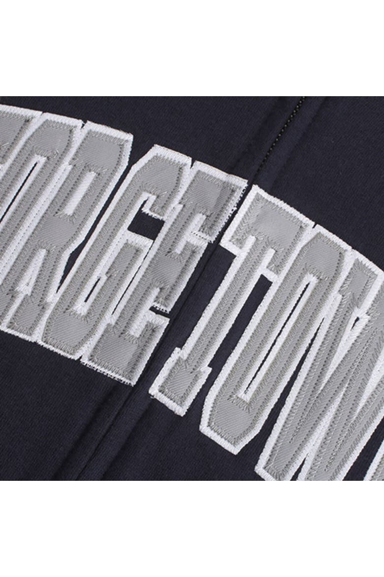 Women's Stadium Athletic Navy Georgetown Hoyas Arched Name Full-Zip Hoodie, Alternate, color, Navy