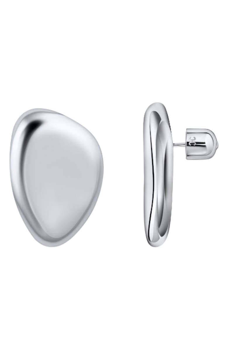 CHRISTINA CARUSO Small Oval Drop Earrings, Alternate, color, Rhodium