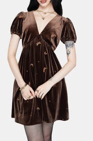 Disturbia Seraphine Dragonfly Velour Mini Dress