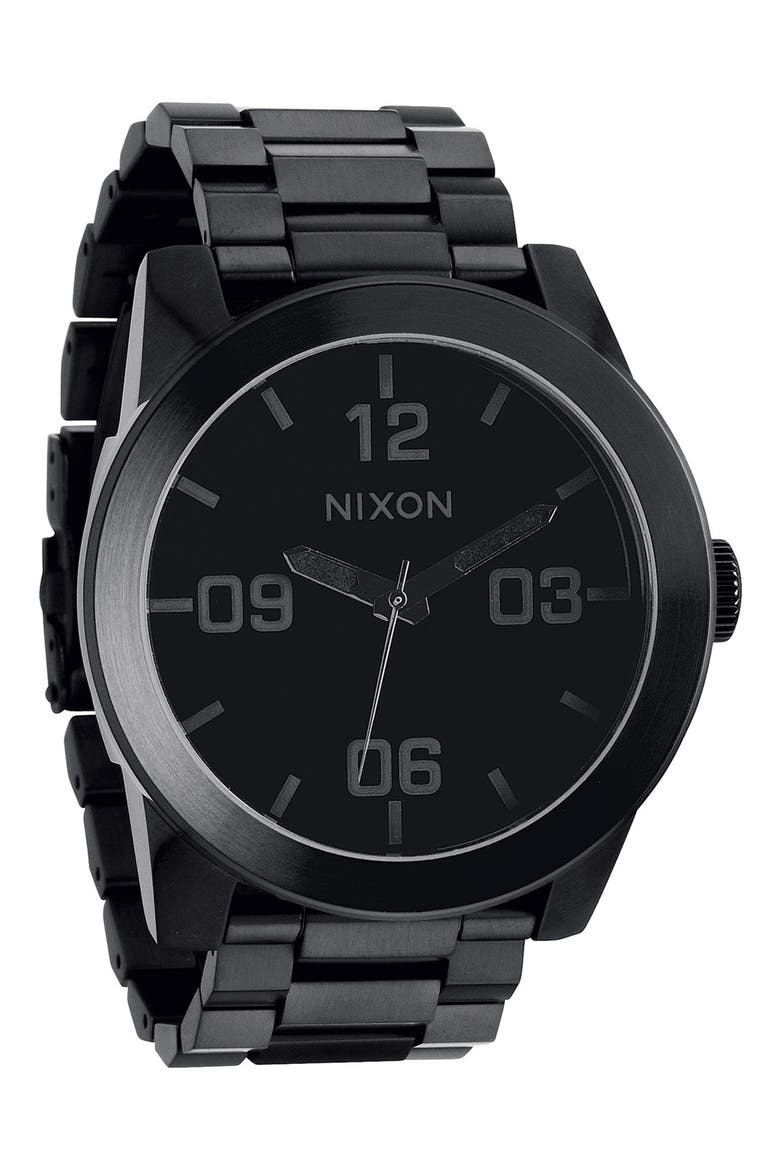The Corporal Bracelet Watch, 48mm, Alternate, color, BLACK/ GOLD/ BLACK