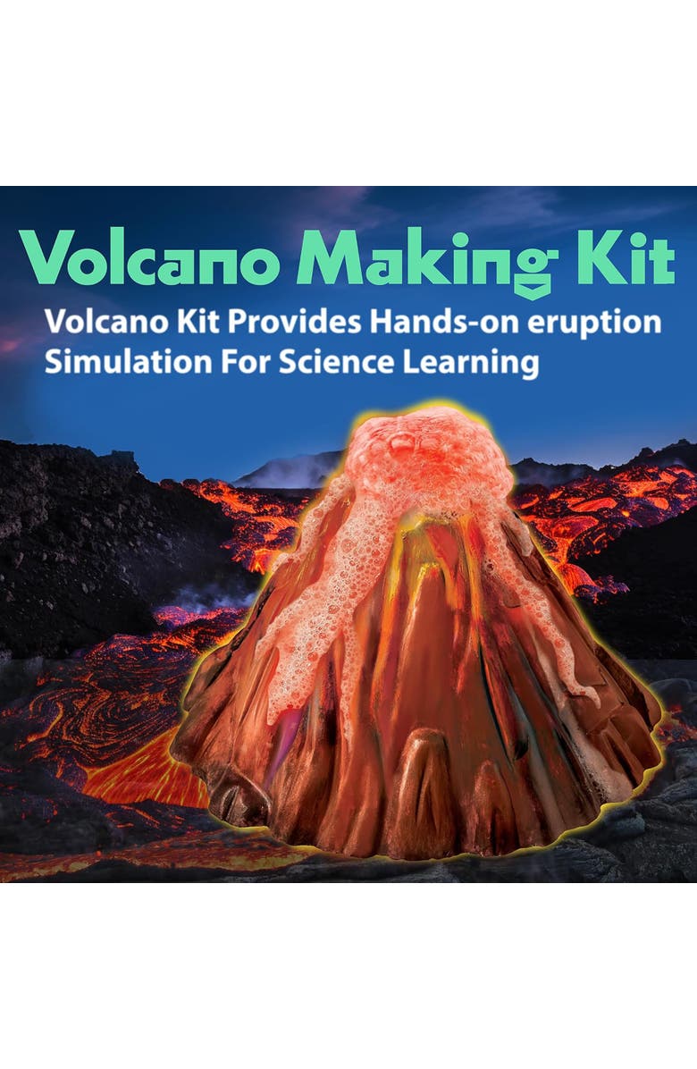 4M KidzLabs Volcano Making Kit, DIY Science Simulated Eruption Kit, Kids 8+, Alternate, color, Multicolored