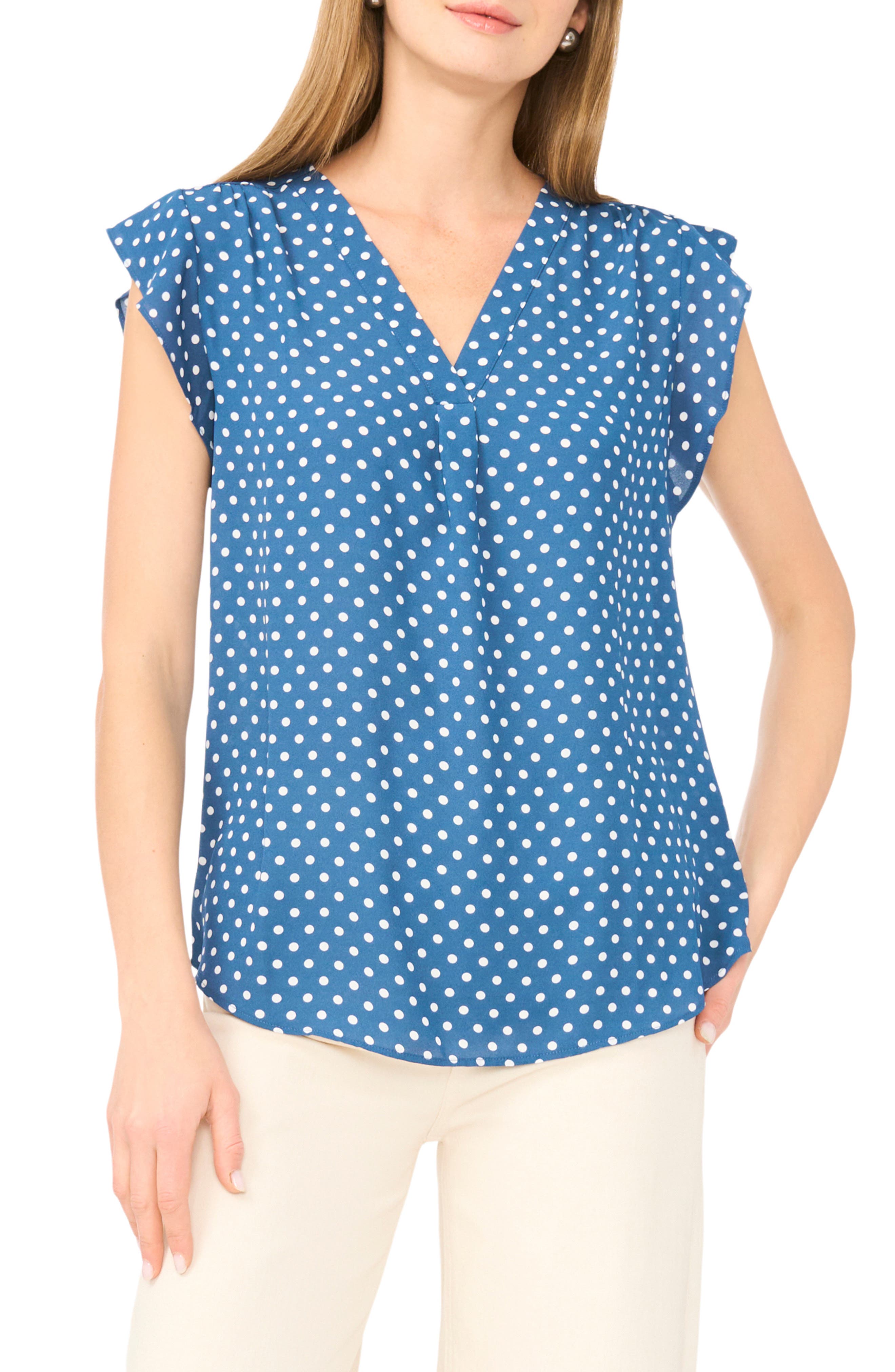 Vince Camuto Flutter Sleeve Top