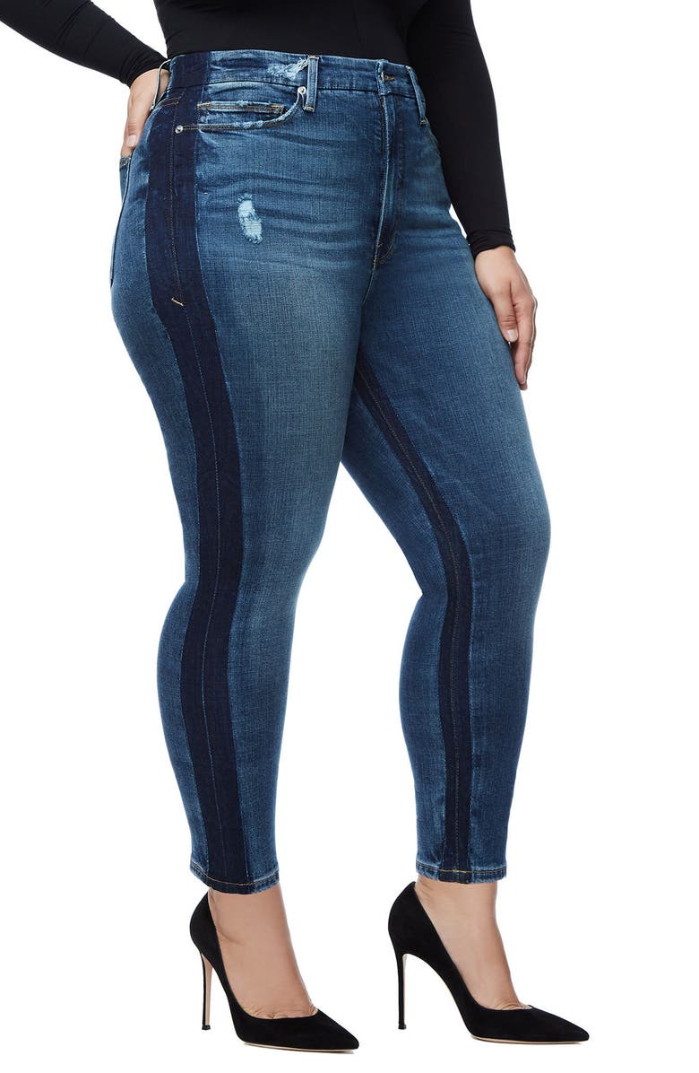 Good American Good Waist Ankle Skinny Jeans, Alternate, color, 