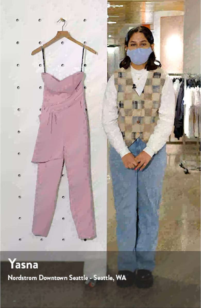 Strapless Pleat & Ruffle Jumpsuit, sales video thumbnail