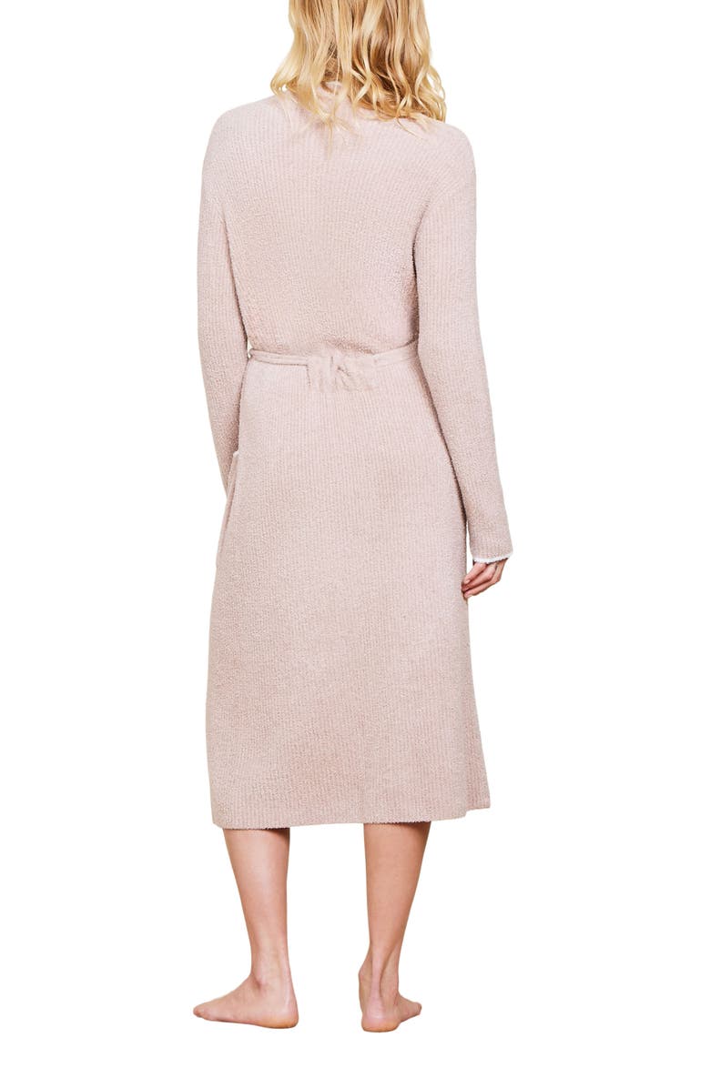 Barefoot Dreams<sup>®</sup> CozyChic<sup>™</sup> Lite<sup>®</sup> Contrast Stripe Ribbed Robe, Alternate, color, Willow-Pearl