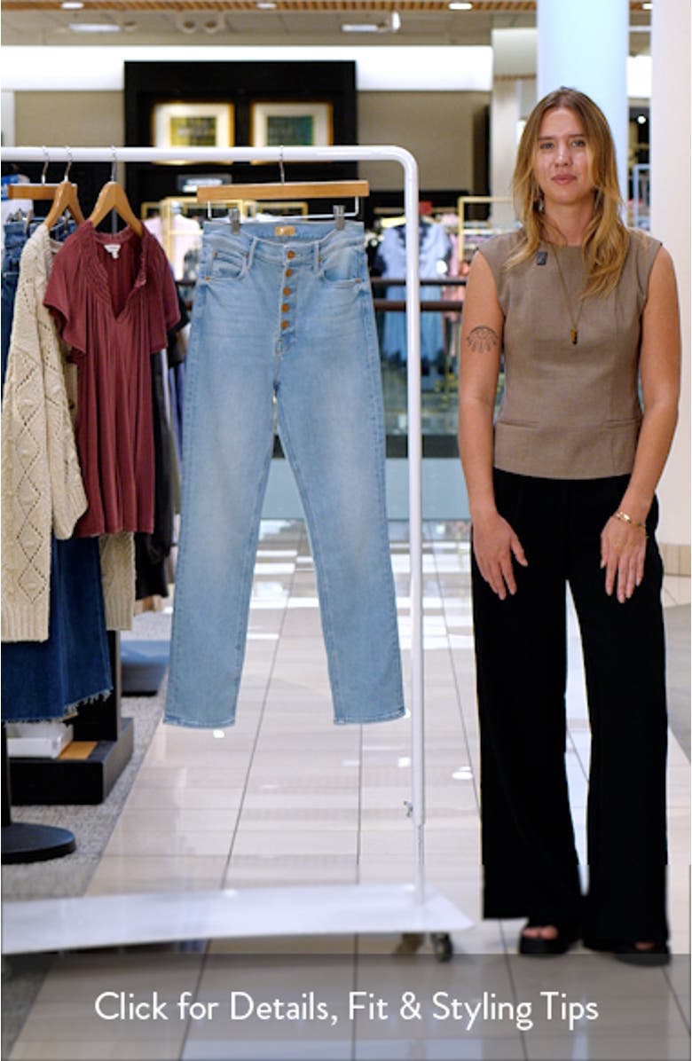 The Pixie Dazzler Button Fly Ankle Straight Leg Jeans, sales video thumbnail