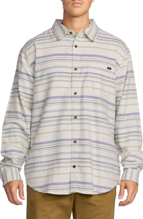 Coastline Cotton Flannel Button-Up Shirt