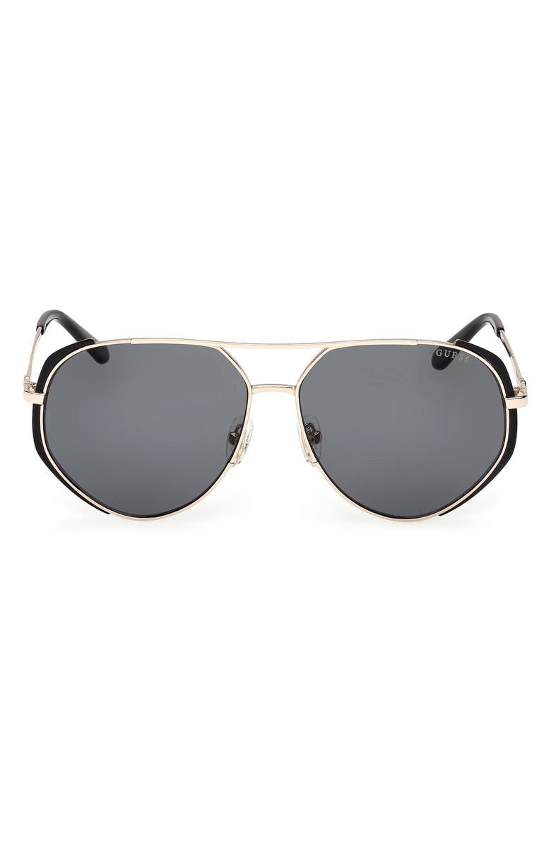 GUESS Pilot Sunglasses, Main, color, Matte Black / Smoke