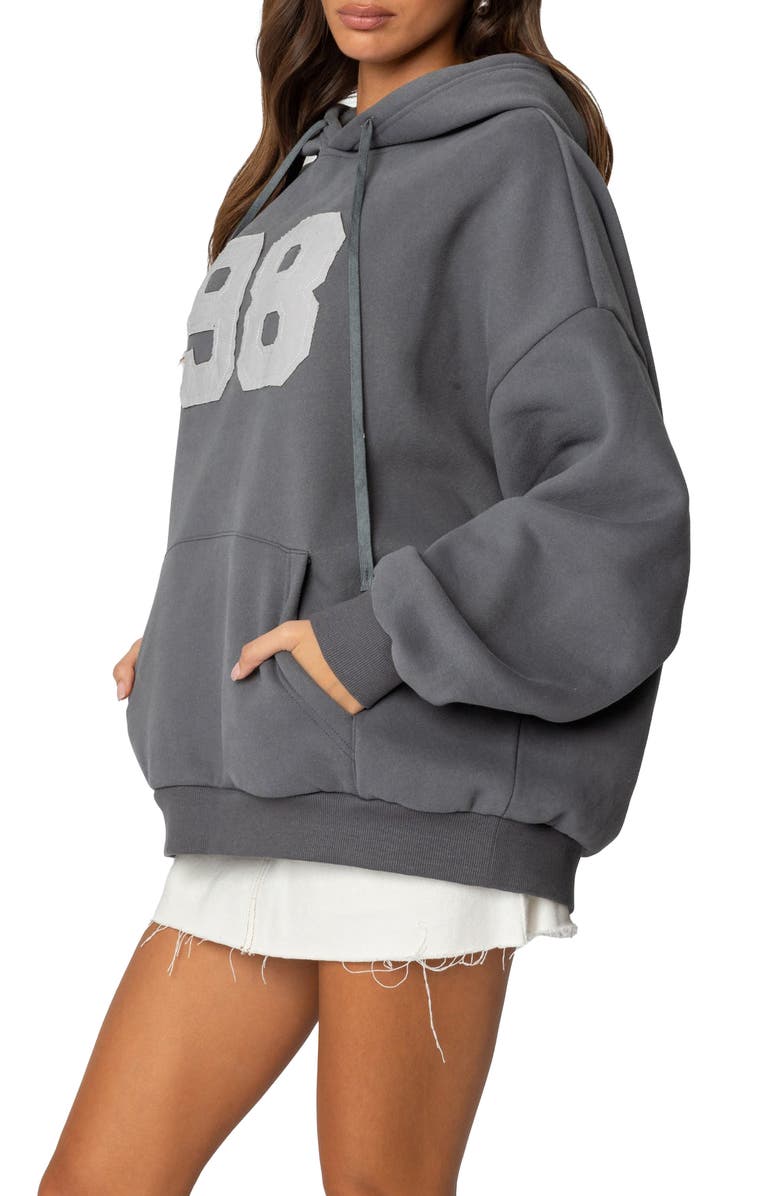 EDIKTED 98 Oversize Hoodie, Alternate, color, Gray