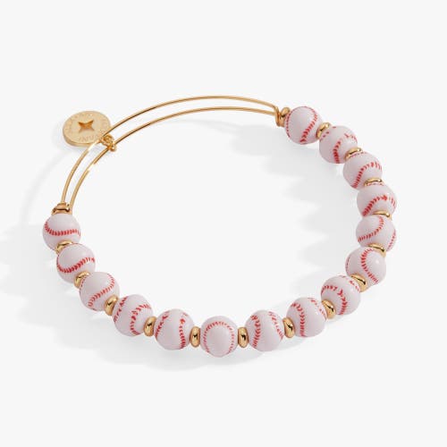 Alex and Ani Baseball Beaded Bangle in Gold at Nordstrom