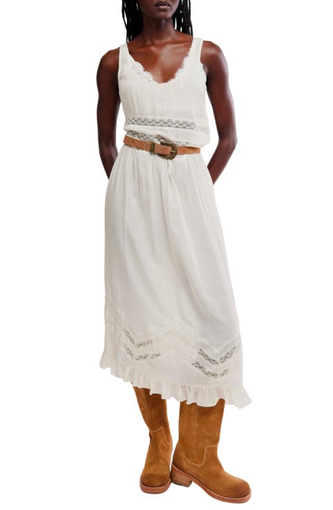 Voile and Lace Midi Dress
