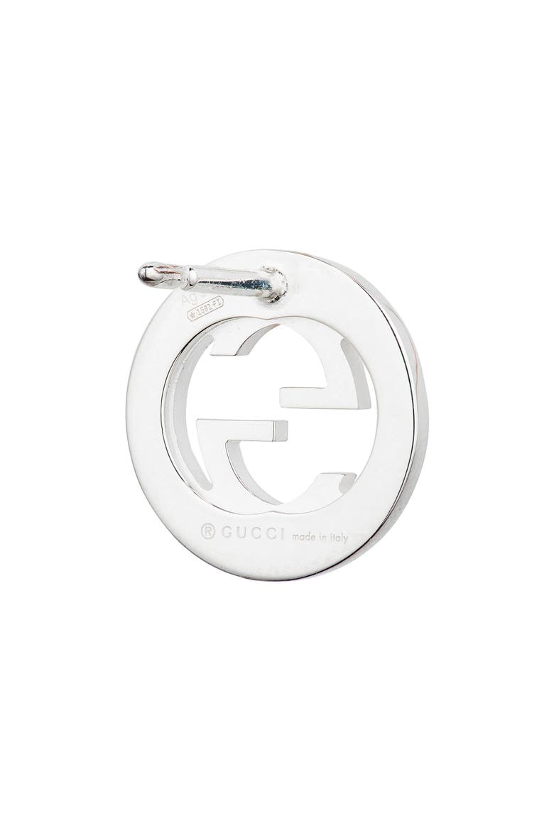 Interlocking G Stud Earrings, Alternate, color, SILVER