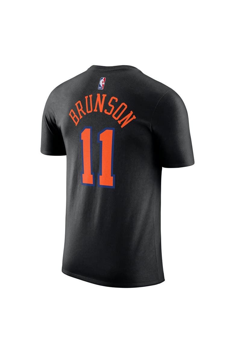 Unisex Jordan Brand Jalen Brunson Black New York Knicks Name & Number T-Shirt - Statement Edition, Alternate, color, Black