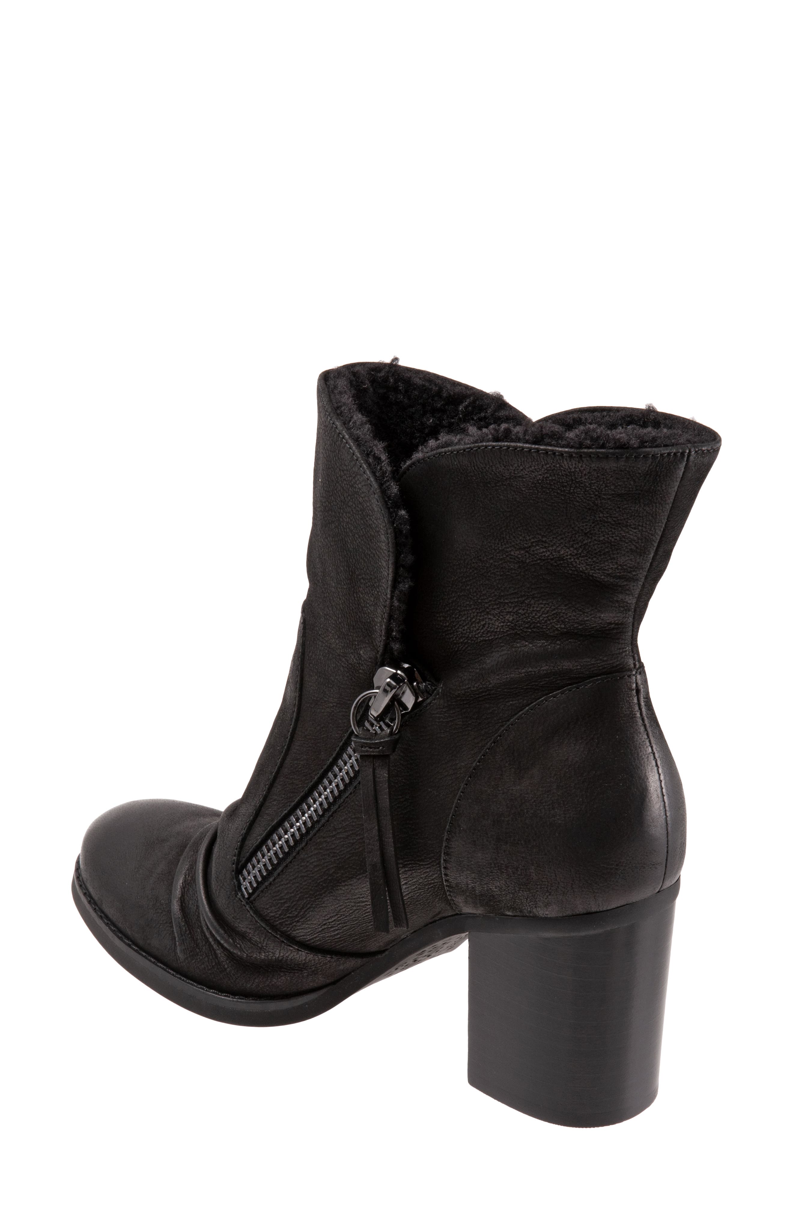 Kendall Ruched Upper Bootie, Alternate, color, BLACK NUBUCK