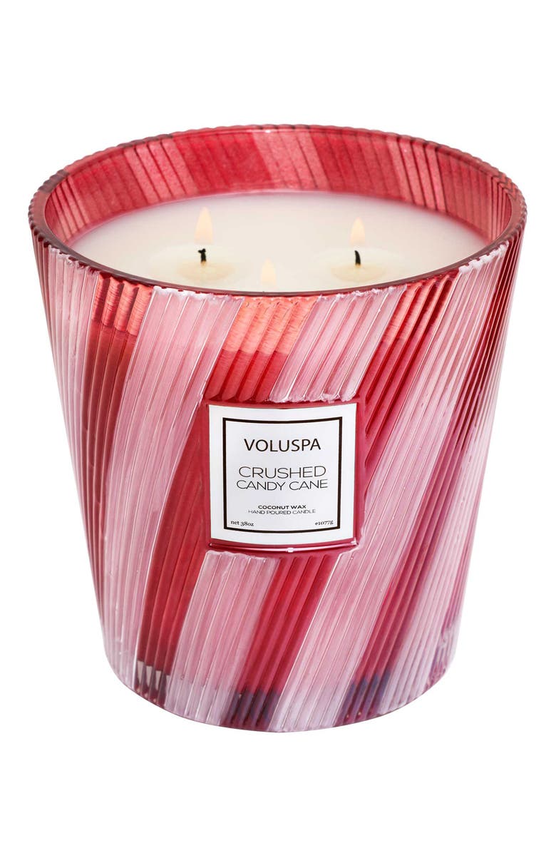 Voluspa Crushed Candy 3-Wick Candle, Main, color, Crushed Candy Cane