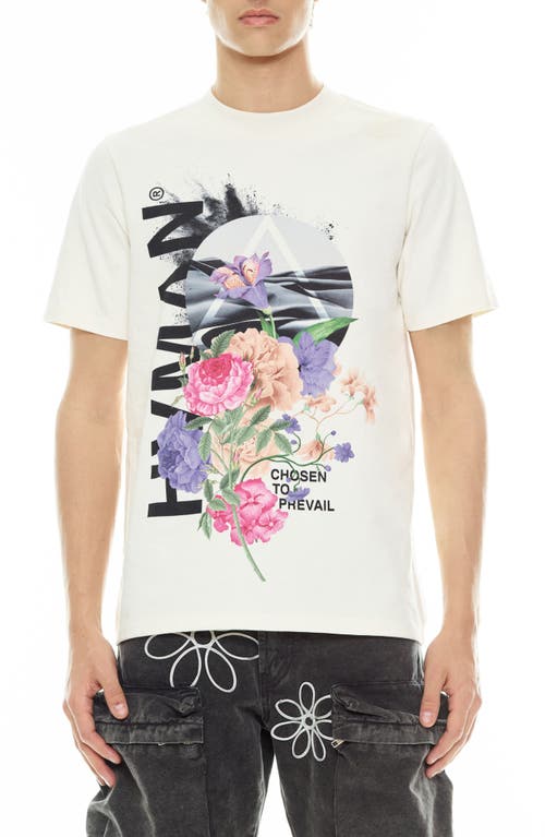 Cult Of Individuality Floral Graphic T-shirt In Neutral
