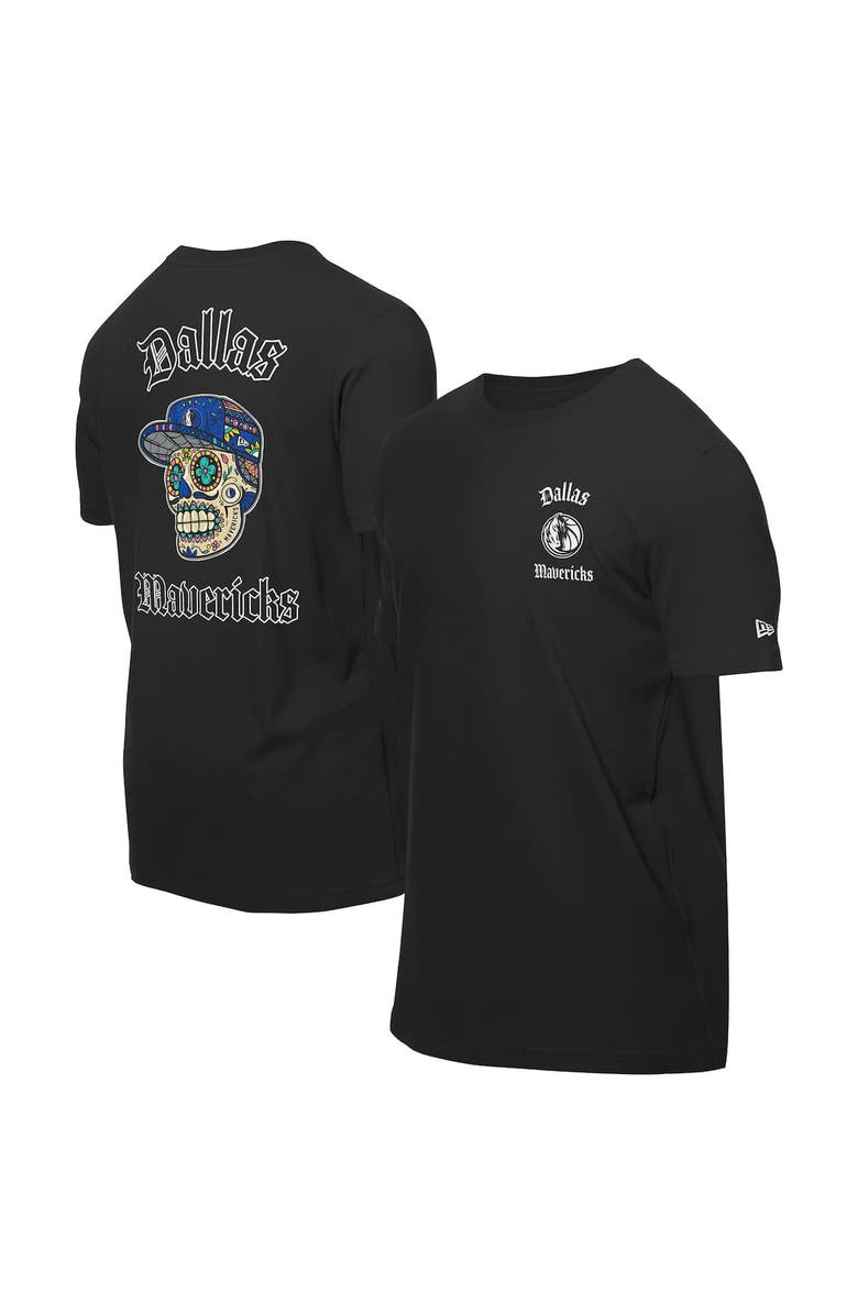 New Era Men's New Era Black Dallas Mavericks Sugar Skulls T-Shirt, Main, color,