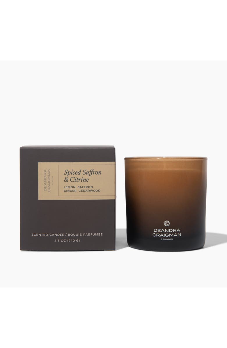 DeAndra Craigman Studios Spiced Saffron & Citrine Candle & Playlist, Main, color, Brown