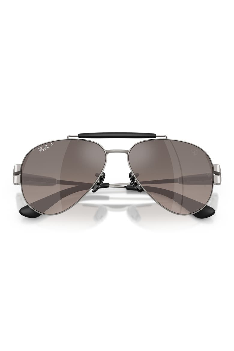 x Ferrari 58mm Polarized Phantos Sunglasses, Alternate, color, GUNMETAL / GREY GRADIENT POLAR