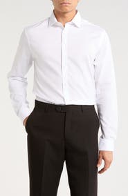 Michael Kors Slim Fit Stretch Cotton Dress Shirt