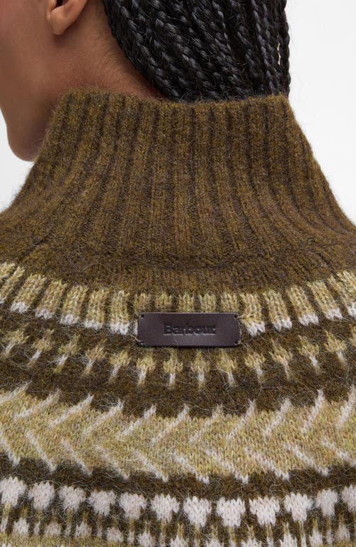 Barbour Womens Multi Lorrie Printed Knitted Jumper In Brown