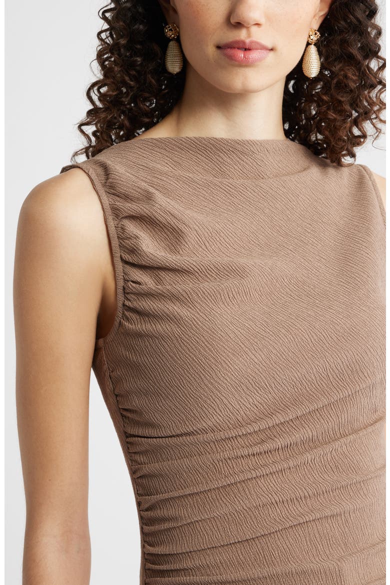 Ruched Sleeveless Top, Alternate, color, BROWN LENTIL
