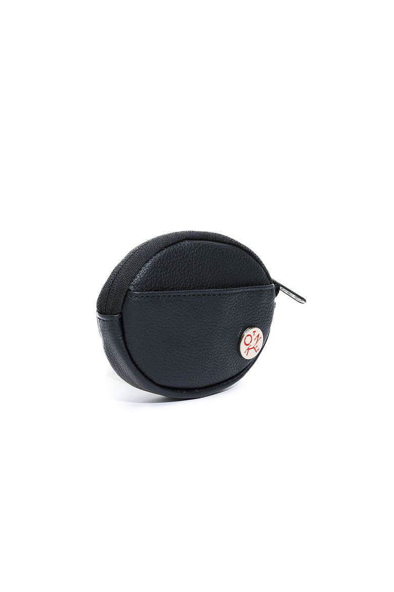 Leather Coin Purse, Alternate, color, Black