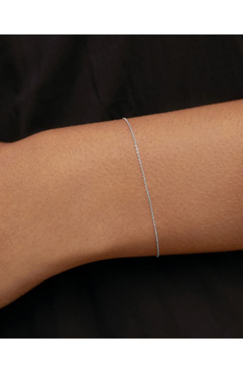 Monica Vinader 14k White Gold Super Fine Bracelet In Metallic