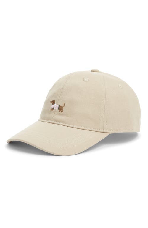 Frasier Sterling Dachshund Canvas Baseball Cap In Neutral