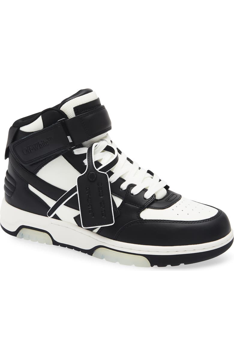 Off-White Out Of Office Mid Top Sneaker, Main, color, Black And White