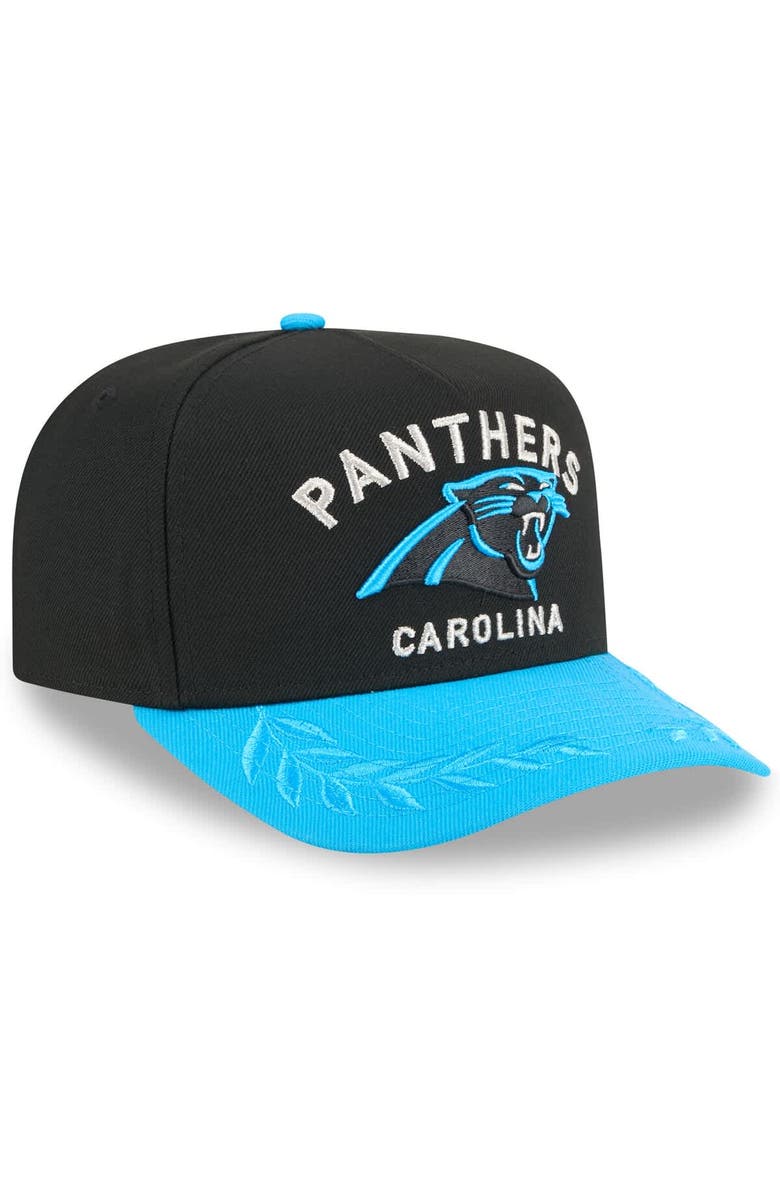 New Era Men's New Era Black/Blue Carolina Panthers 2025 NFL Draft A-Frame 9FIFTY Snapback Hat, Alternate, color,