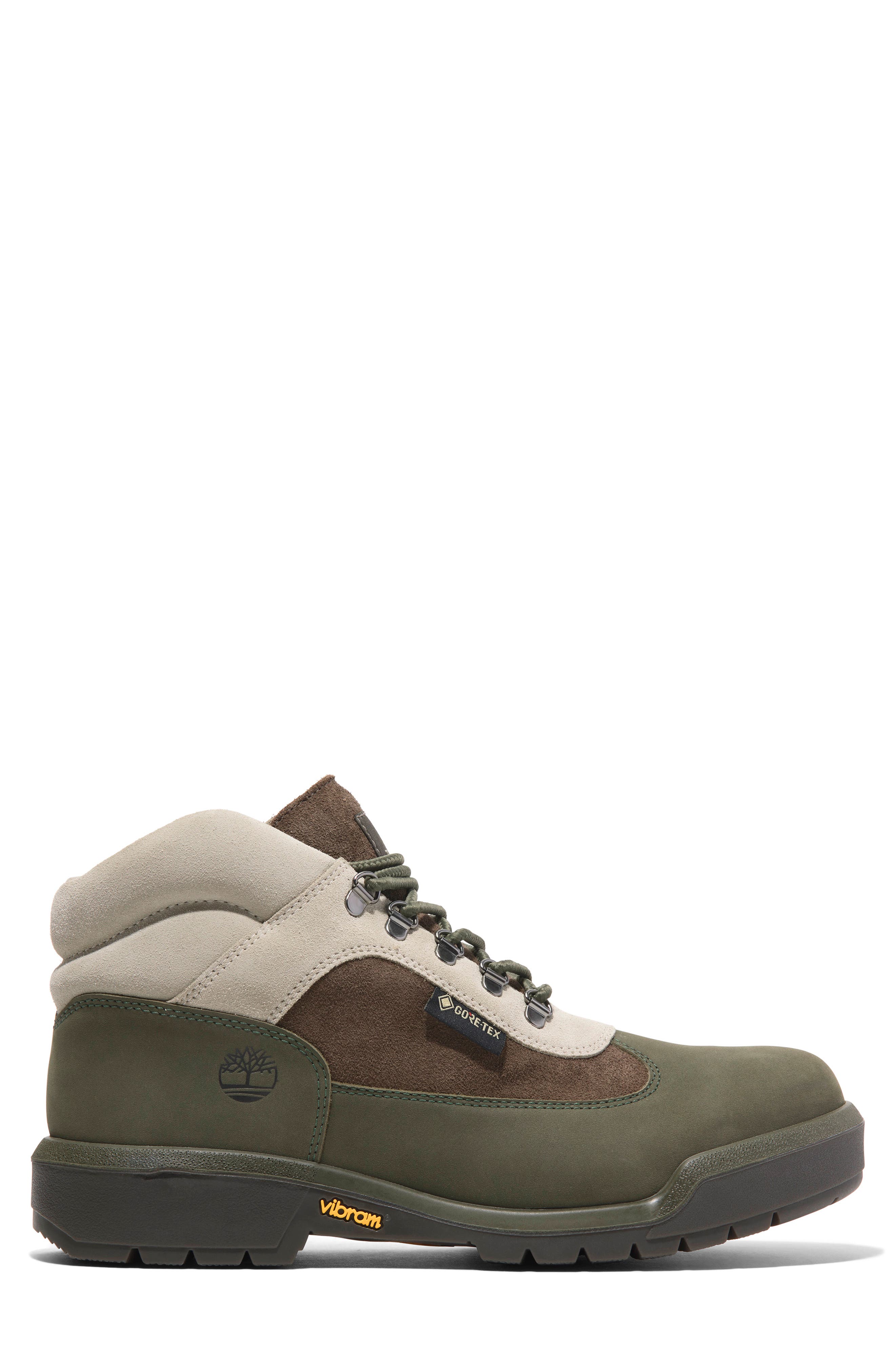Timberland FIELD BOOT MID LACE UP WATERPR, Alternate, color, Dark Green Nubuck
