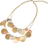 Ten Thousand Villages Jharana Layered Disc Necklace