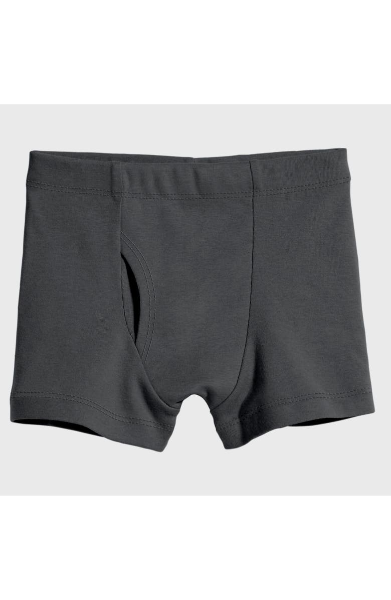 City Threads USA-Made Super-Soft Organic 100% Cotton Boxer Briefs, Main, color, Charcoal