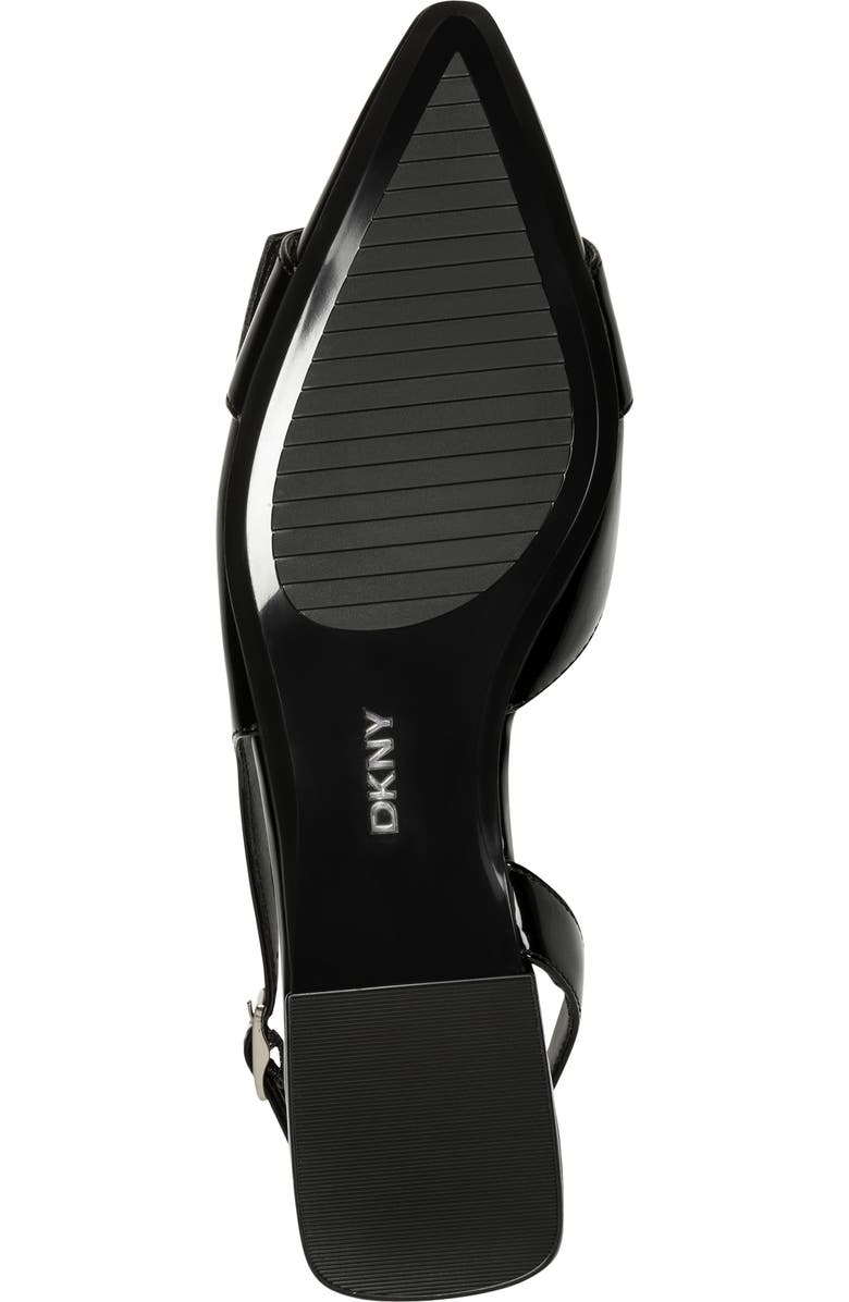 DKNY Clemma Pointed Toe d'Orsay Flat, Alternate, color, Black/Black