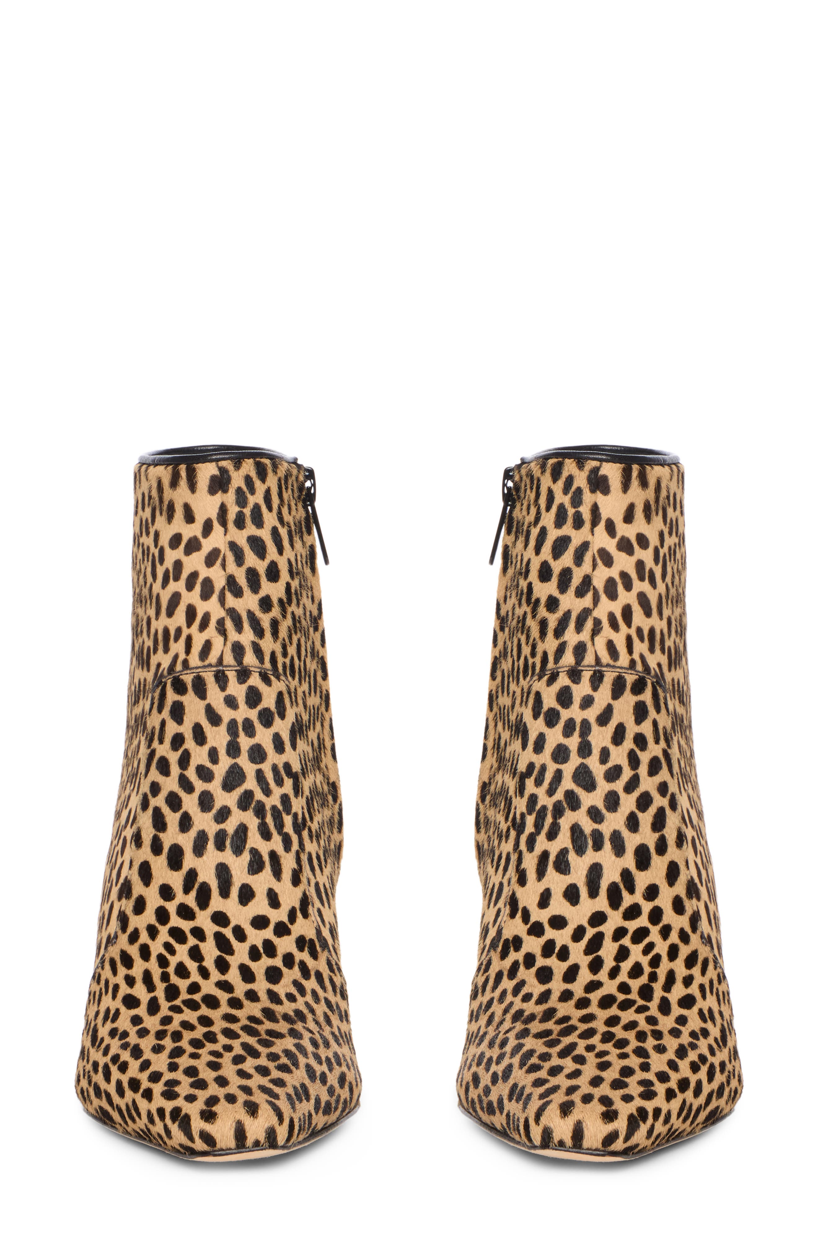 Welsley Genuine Calf Hair Bootie, Alternate, color, TAN CHEETAH