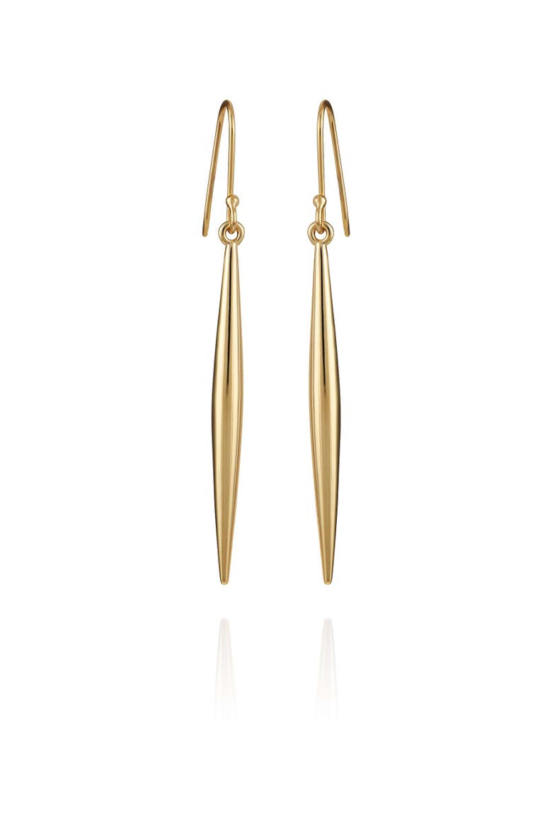 Linear Drop Earrings, Main, color, 14K Gold Plated