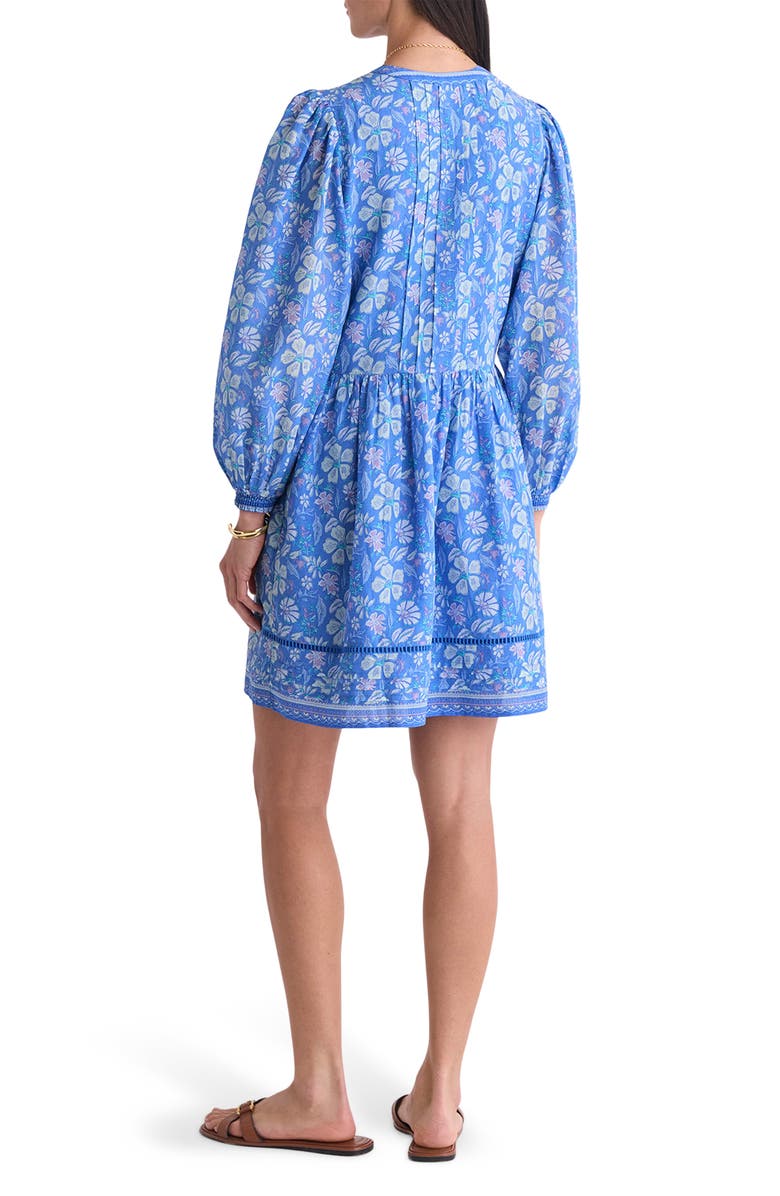 vineyard vines Nora Print Pintuck Long Sleeve Dress, Alternate, color, Hibiscus Breaker