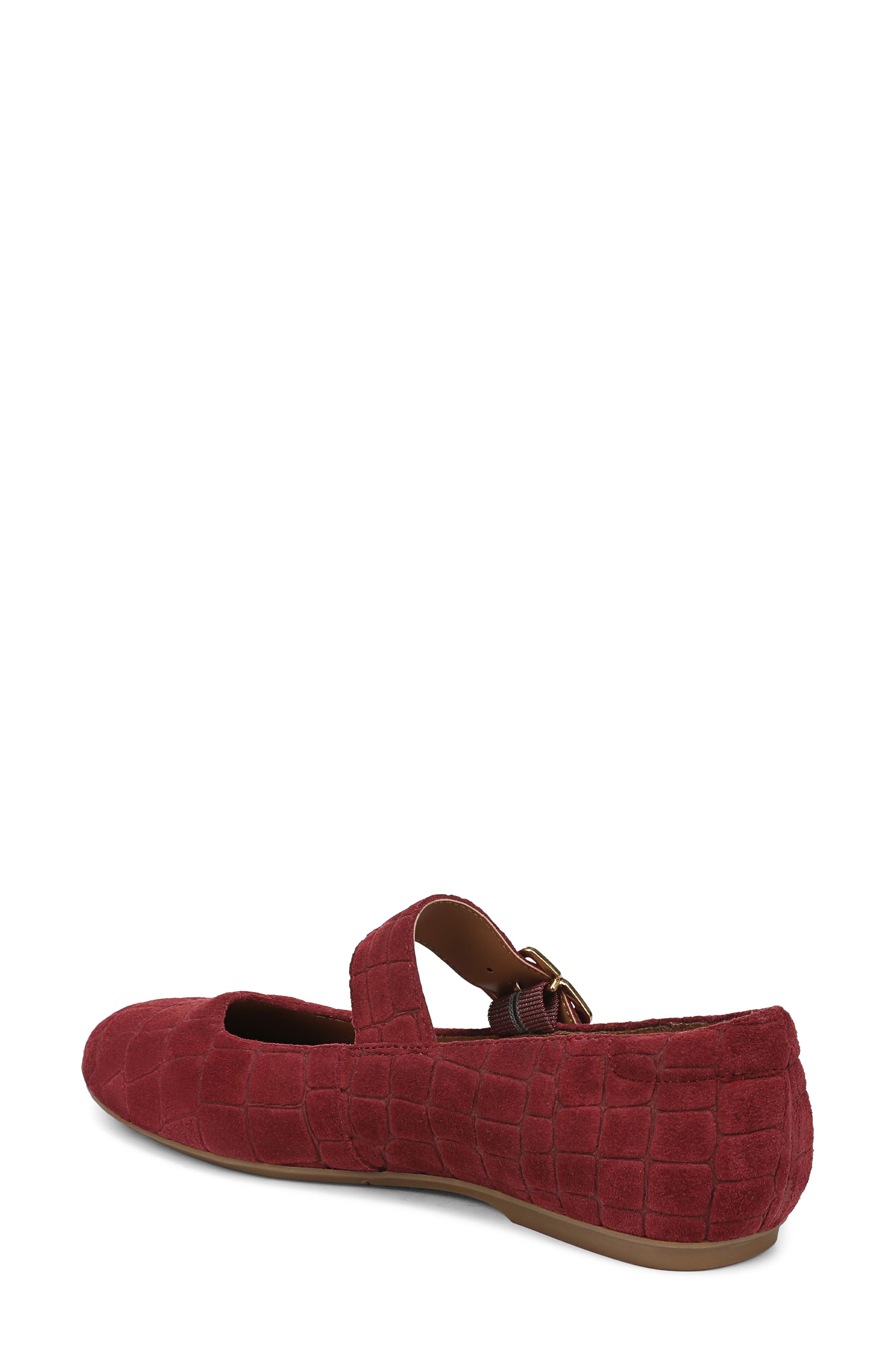 Weston Jane Flat, Alternate, color, BURGUNDY