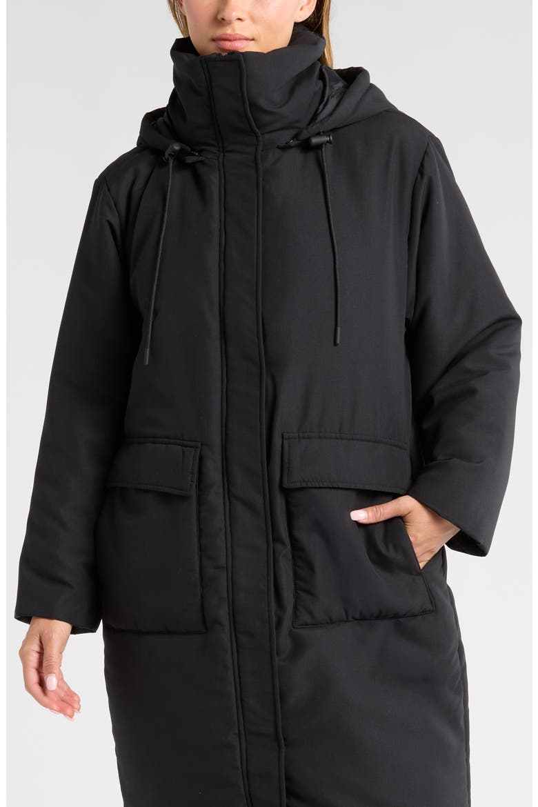 Duvet Insulated Coat, Alternate, color, BLACK