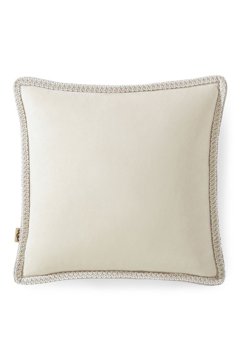 Kirkwood Braid Trim Accent Pillow, Main, color, BIRCH